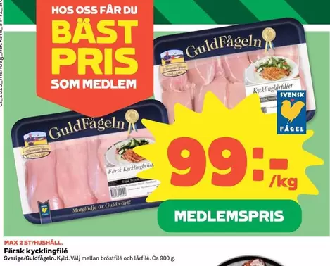 Guldfågeln - Färsk kycklingfilé