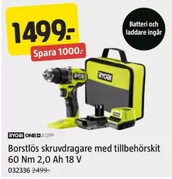 Borstlös skruvdragare med tillbehörskit
