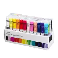 Panduro Acrylic Mega-set, 48 tuber akrylfärg à 30 ml – 24 matta & 24 blanka
