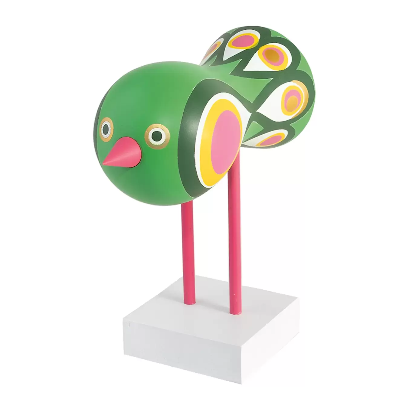 Lisa Larson Birds 1967 No.2 16 cm grön/rosa