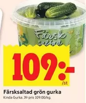 Färsksaltad grön gurka