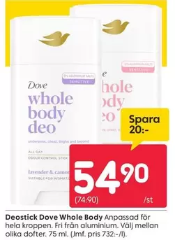 Dove - Deostick Whole Body Deo