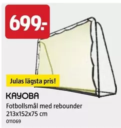 Fotbollsmål med rebounder 213x152x75 cm 011069