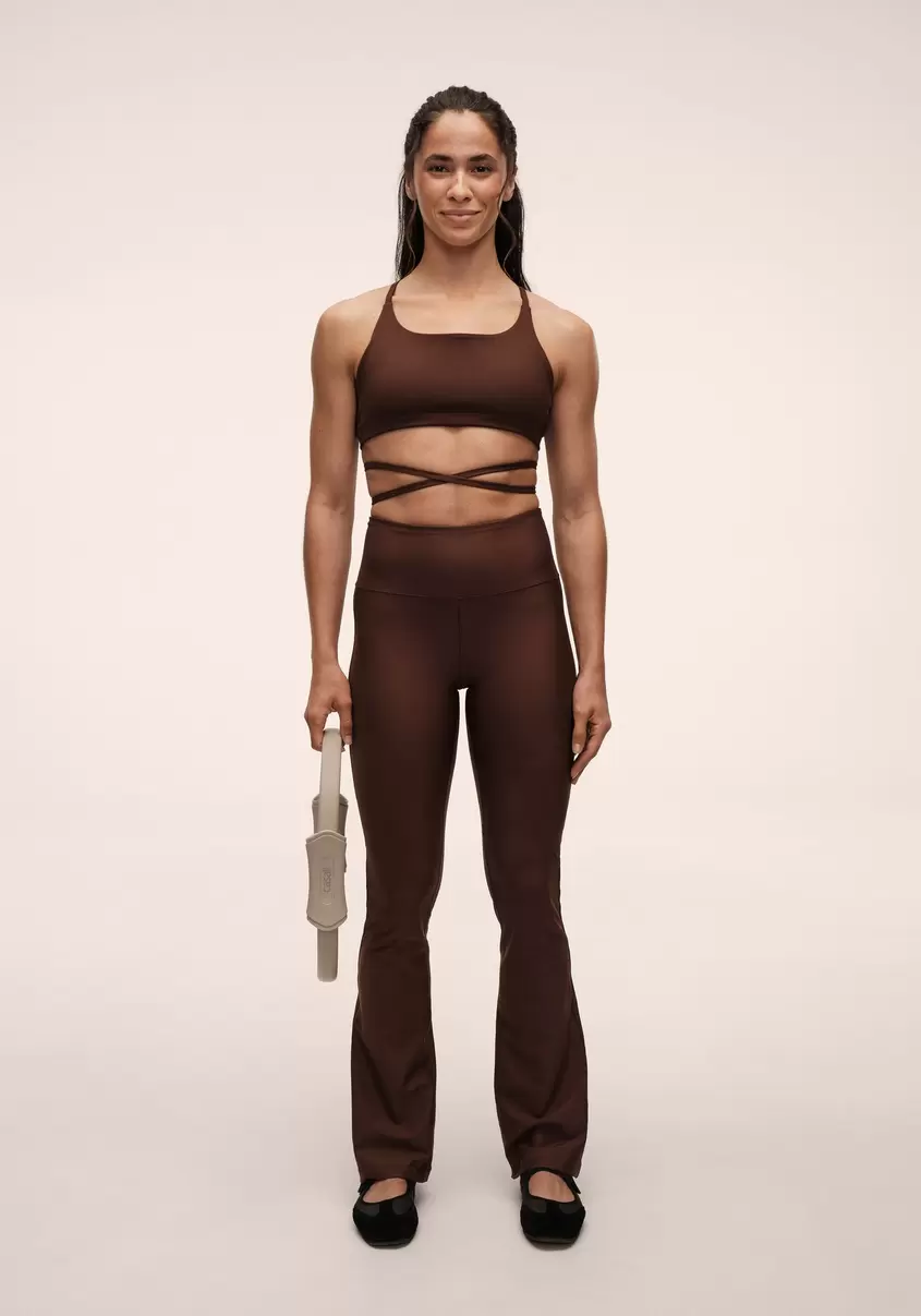 Flare High Waist Pant - Dark Brown