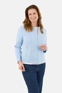 Jakke - Lyseblå - Lynlåslukning
