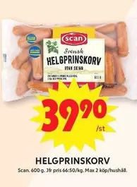 Scan - Helgprinskorv