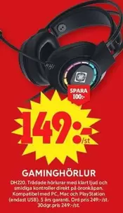 PlayStation - GAMINGHÖRLUR DH220