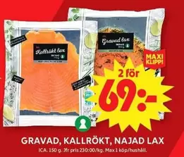 GRAVAD, KALLRÖKT, NAJAD LAX