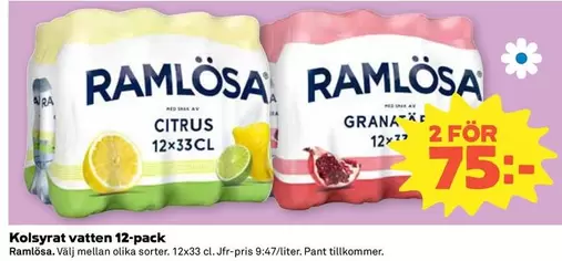 ramlösa - Kolsyrat vatten 12-pack