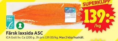 Färsk laxsida