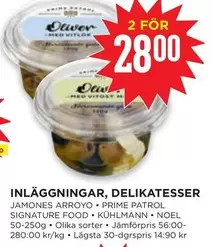 Prime - INLÄGGNINGAR, DELIKATESSER