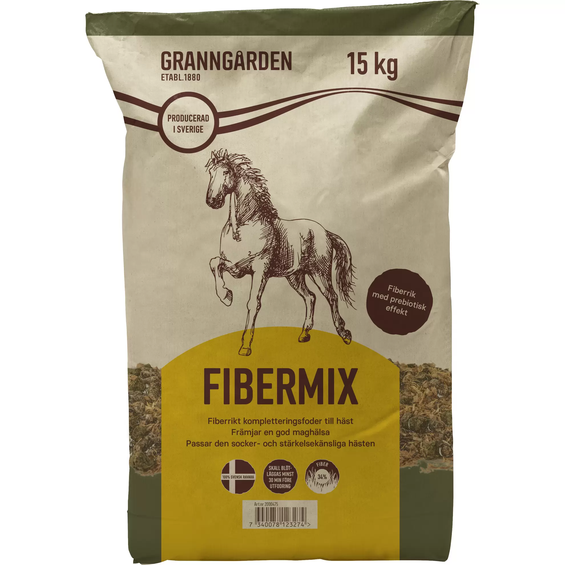 Hästfoder Granngården Fibermix 15kg