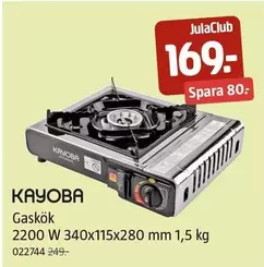 Gaskök 2200 W 340x115x280 mm 1,5 kg