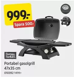 Portabel gasolgrill 47x35 cm 010392