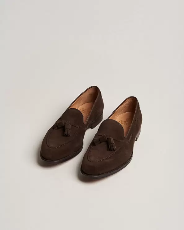Cavendish Tassel Loafer Dark Brown Suede