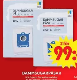 DAMMSUGARPÅSE +1ST FILTER