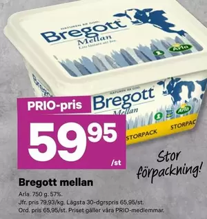 Bregott -  mellan