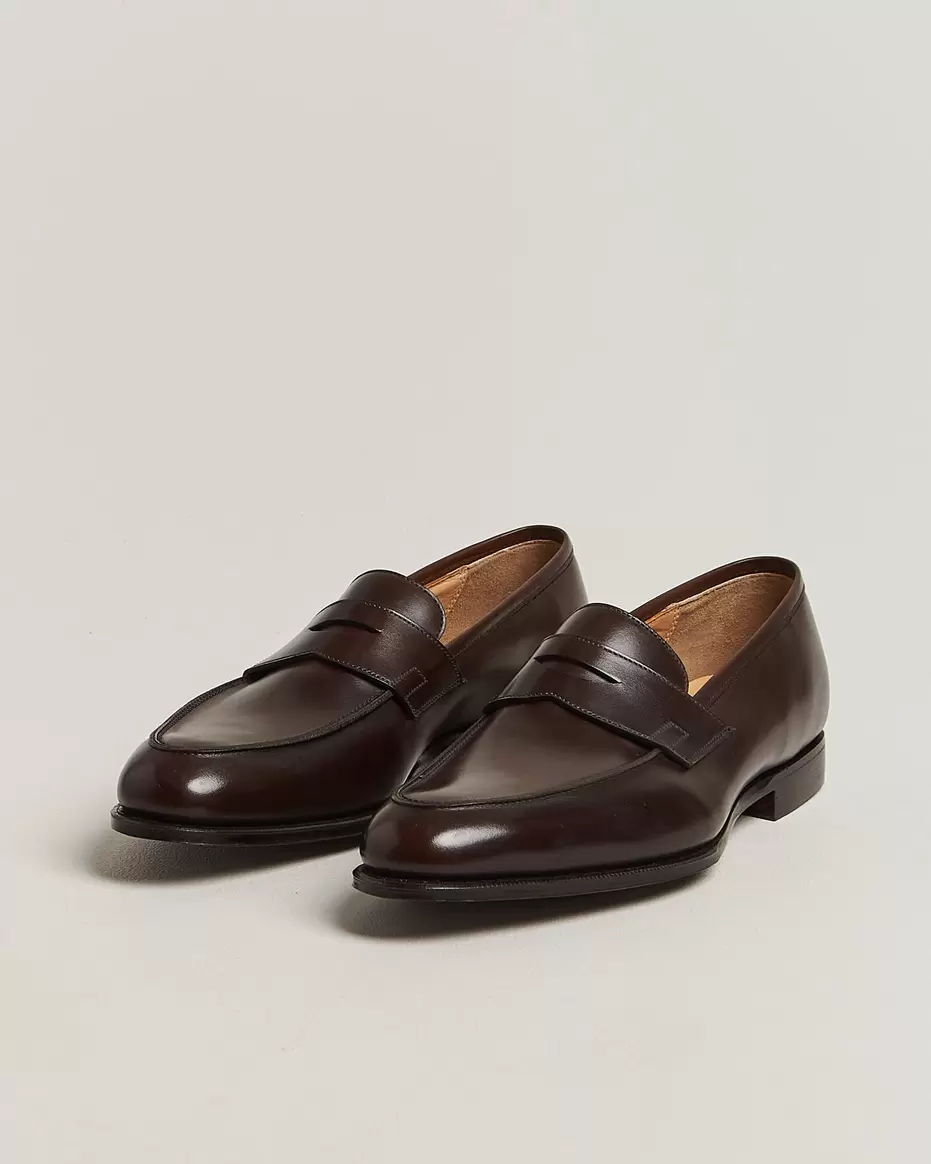 Crawford Handgrade Penny Loafer Dk Brown Antique Calf
