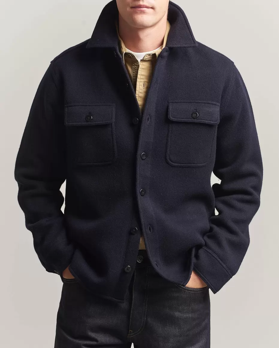 CPO Cardigan Shirt Navy