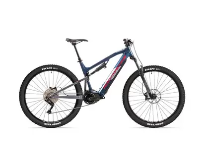El MTB Rock Machine eBlizzard 30 S Matte Metallic Navy/Red/Grey