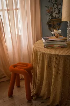 Duk Broderie Anglaise Honung