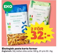 Änglamark - Ekologisk pasta korta former