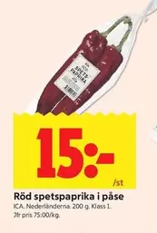 Röd spetspaprika