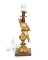 Lampfot - Papegoja Poly - Gul - 13 x 43 cm