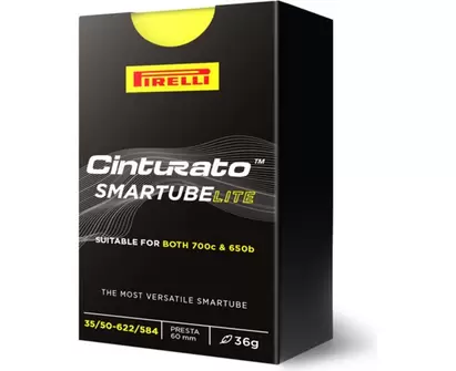 Cykelslang Pirelli Cinturato SmarTUBE Lite 35/50-622/584 Presta 42mm Yellow