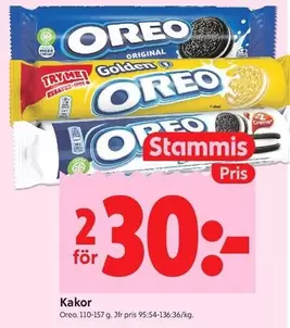 Oreo Original, Oreo Golden, Oreo Stammis
