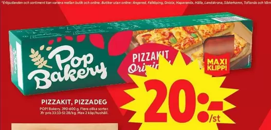 Pop bakery - PIZZAKIT, PIZZADEG