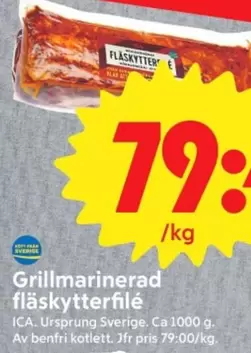 Grillmarinerad fläskytterfilé