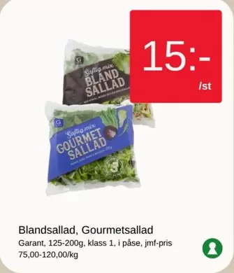 Garant - Blandssallad, Gourmetsallad