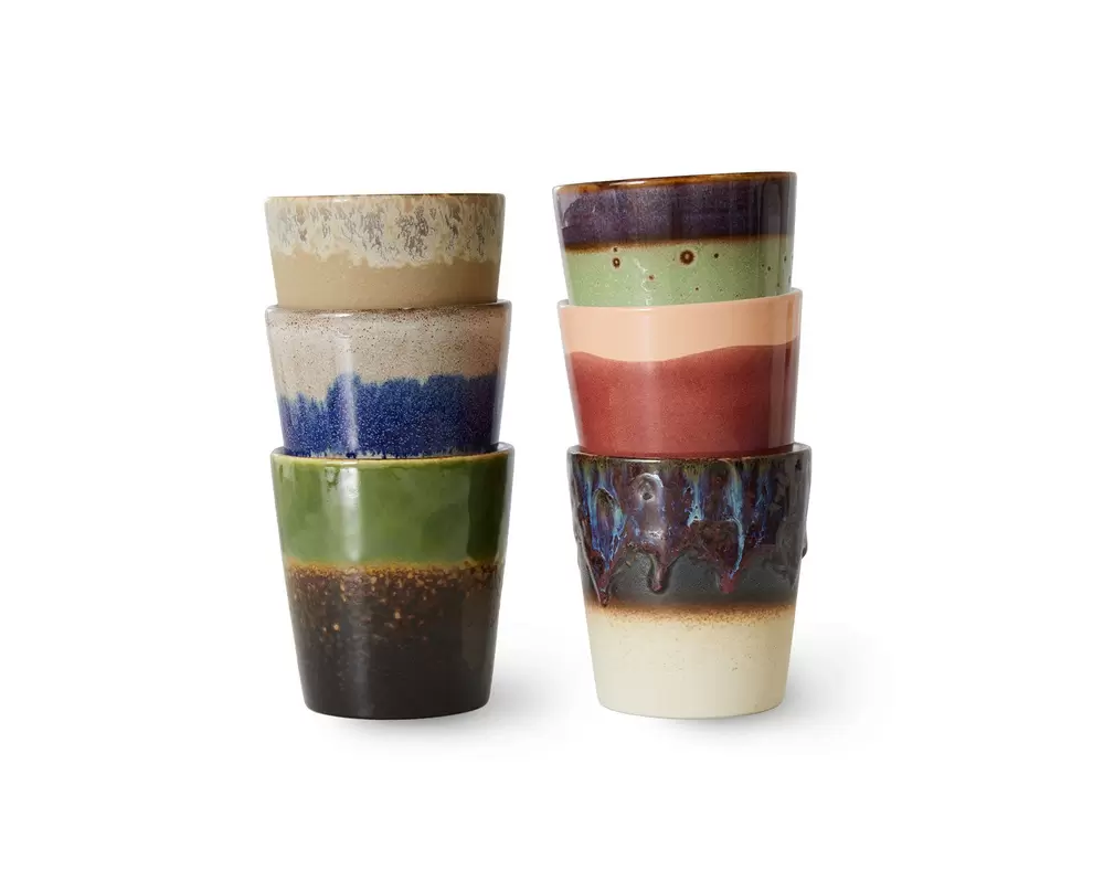 70s Ceramics Kaffemuggar 6-pack | Grounding