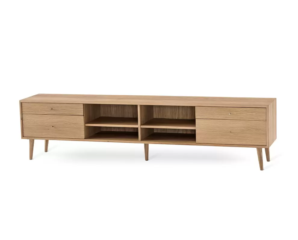 Scandi Mediabänk | 206 cm | Oljad ek