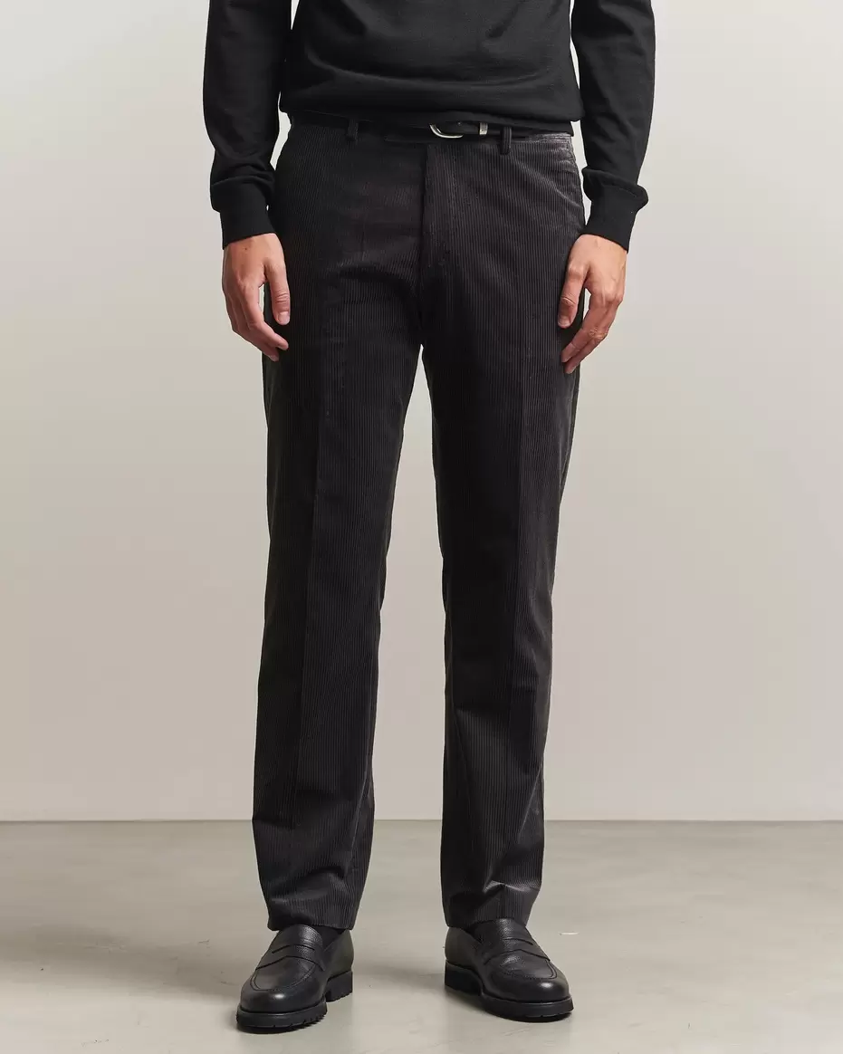 Tense Pleated Corduroy Trousers Phantom