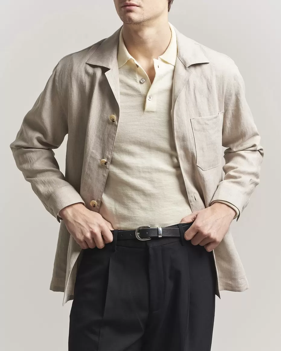 Linen Shirt Jacket Beige