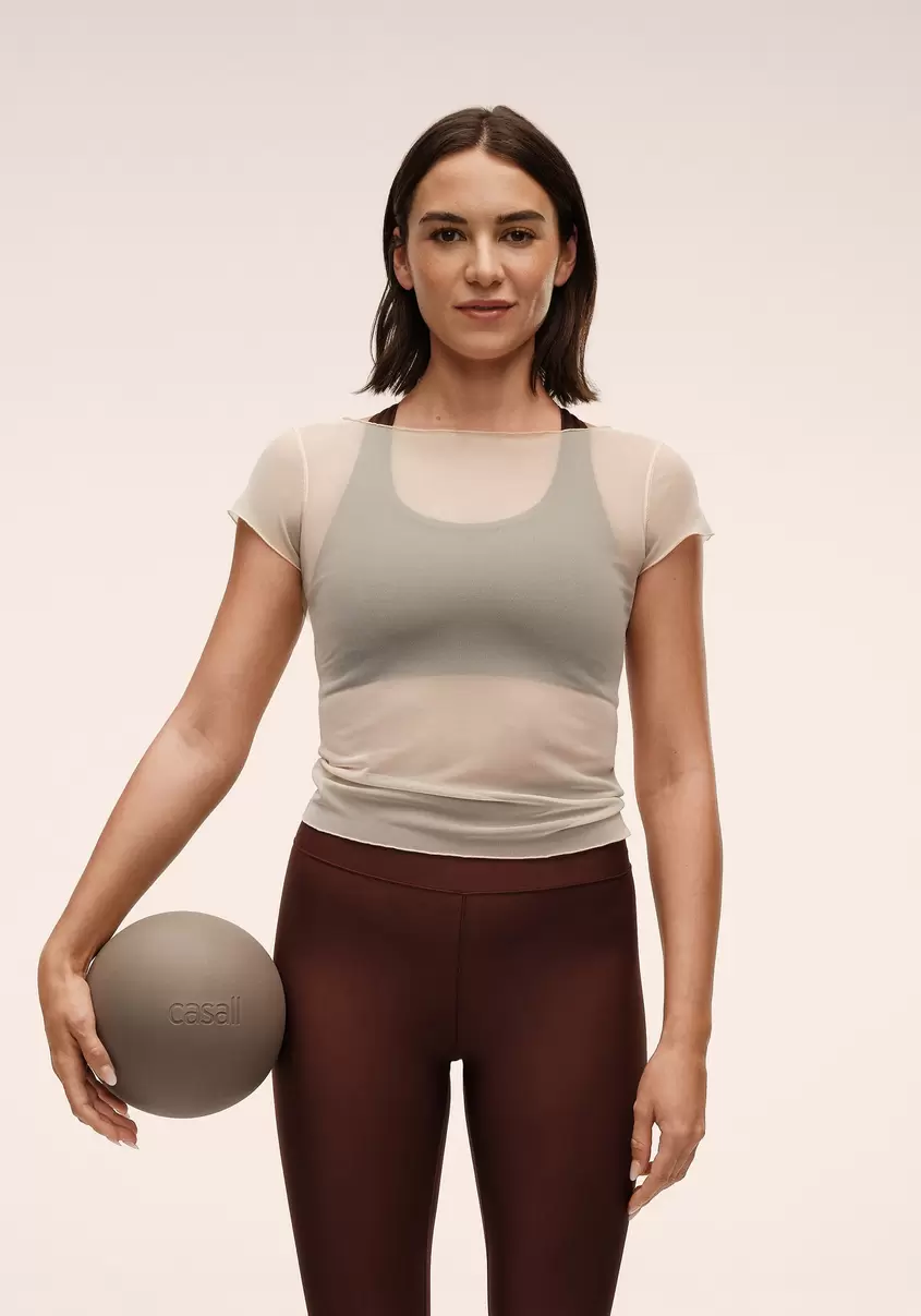 Delicate Studio Mesh Tee - Cream