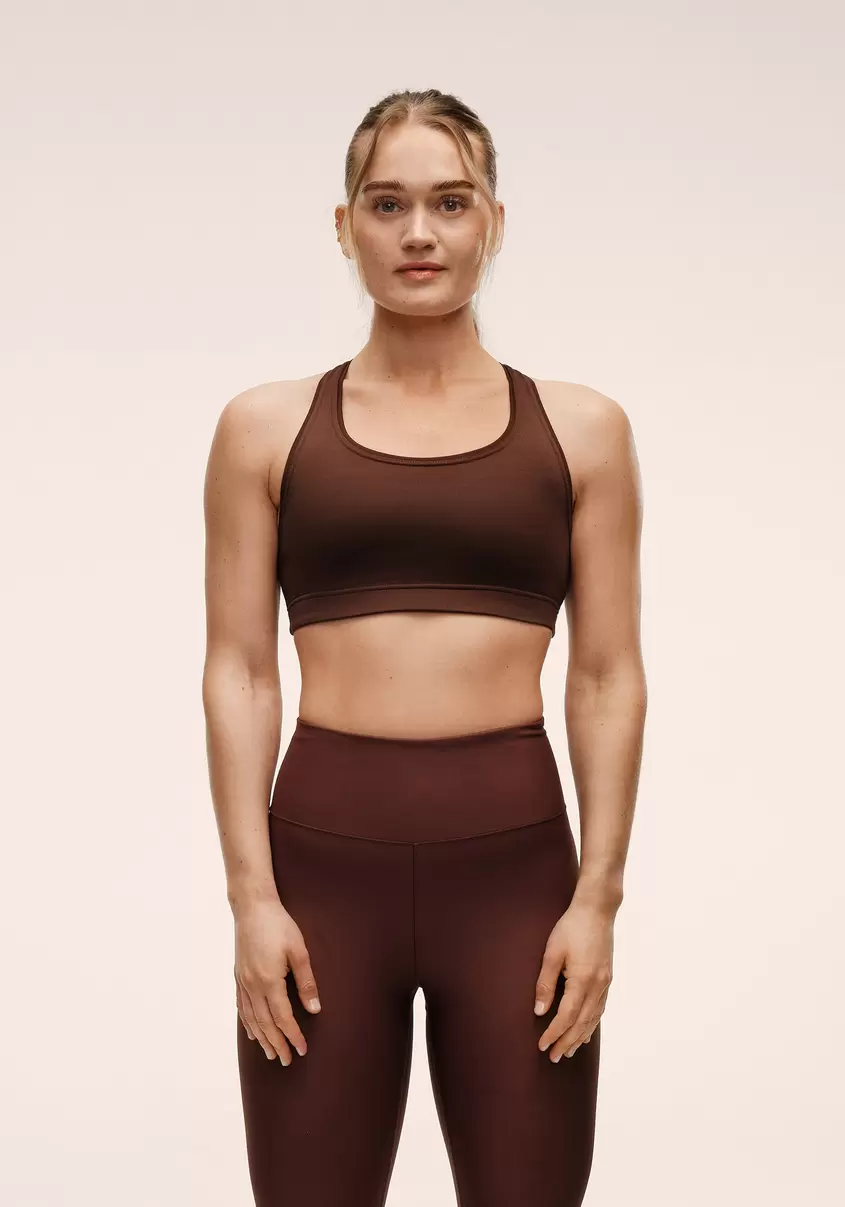 Iconic Sports Bra - Dark Brown