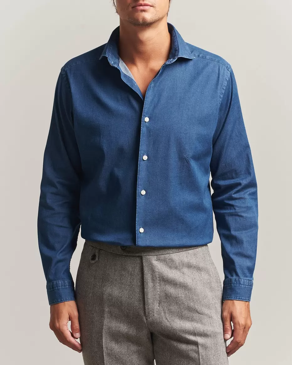 Casual Fit Denim Shirt Dark Wash