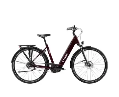 Elcykel Trek District+ 4 Lowstep N5 Belt 600Wh Cobra Blood