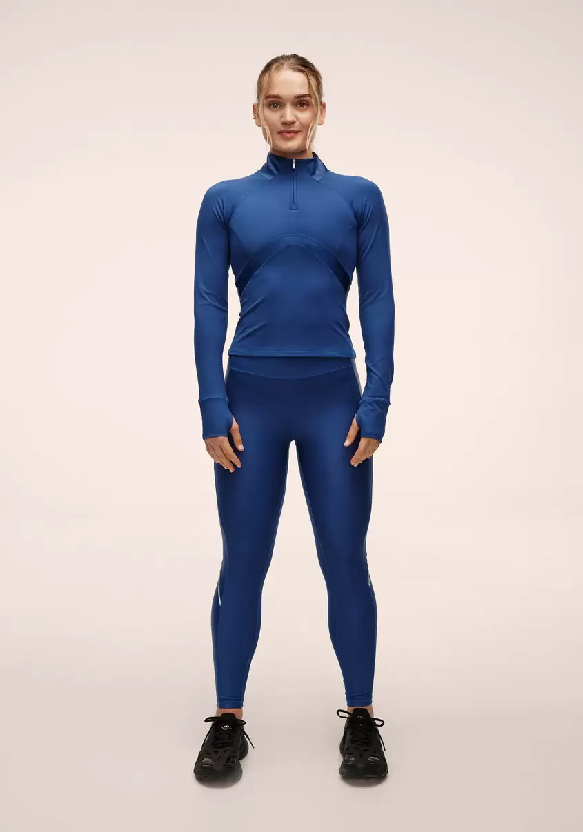 Shiny Matte Tights - Digital Blue
