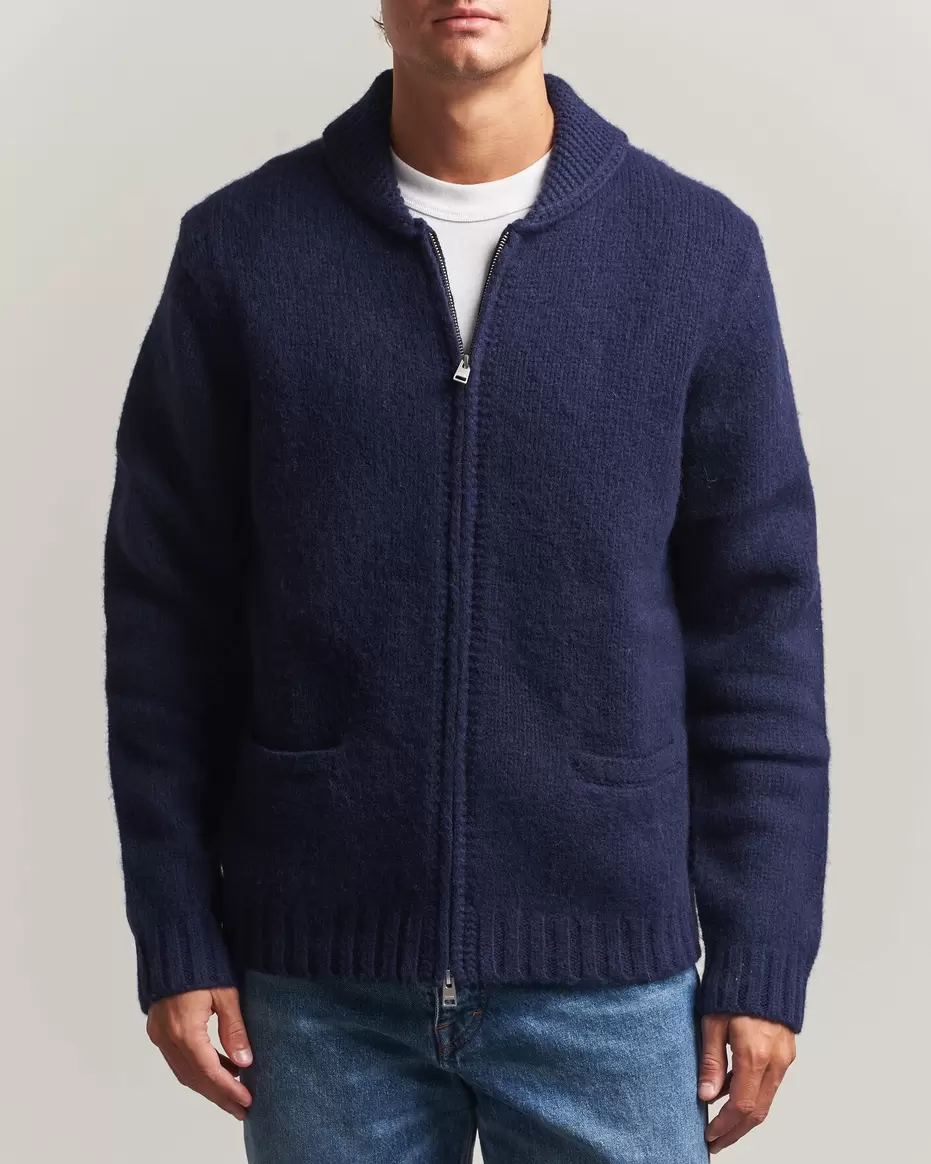 Boyd Zip Cardigan Navy