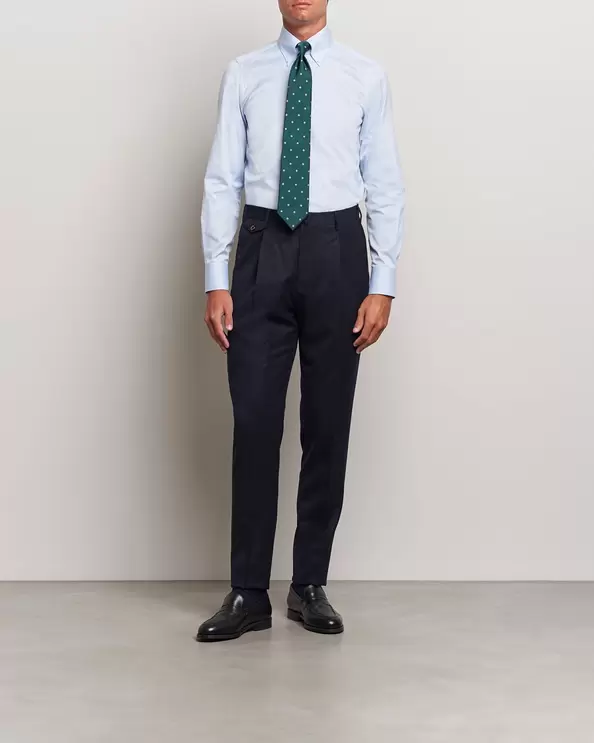 Milano Slim Oxford Button Down Shirt Light Blue