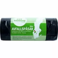 Avfallspåse Trioworld mörkgrå 30L 20-p