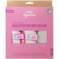 Mikrofiberduk Ekotipset extra stora 3-p