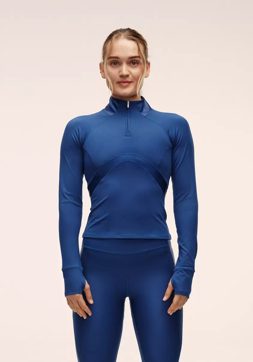 Shiny Matte Long Sleeve - Digital Blue