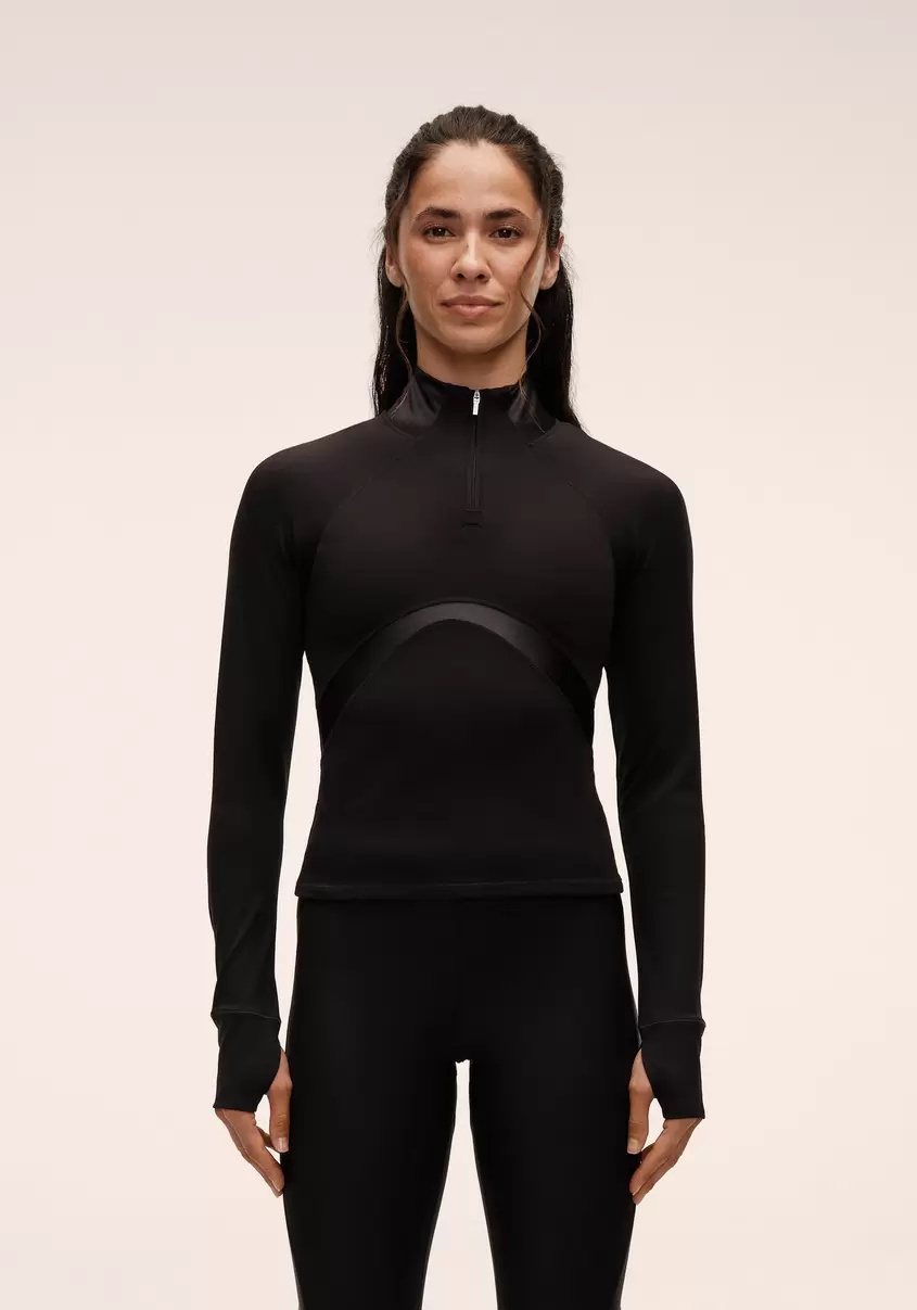 Shiny Matte Long Sleeve - Black