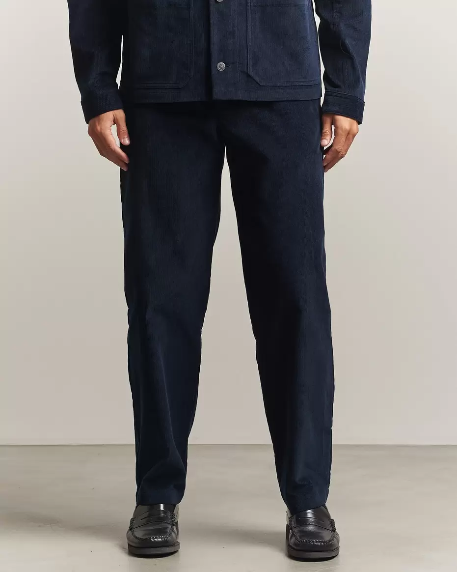 Lawrence Corduroy Trousers Dark Navy