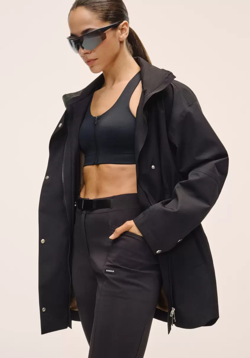 Scandi Trench Rain Coat - Black